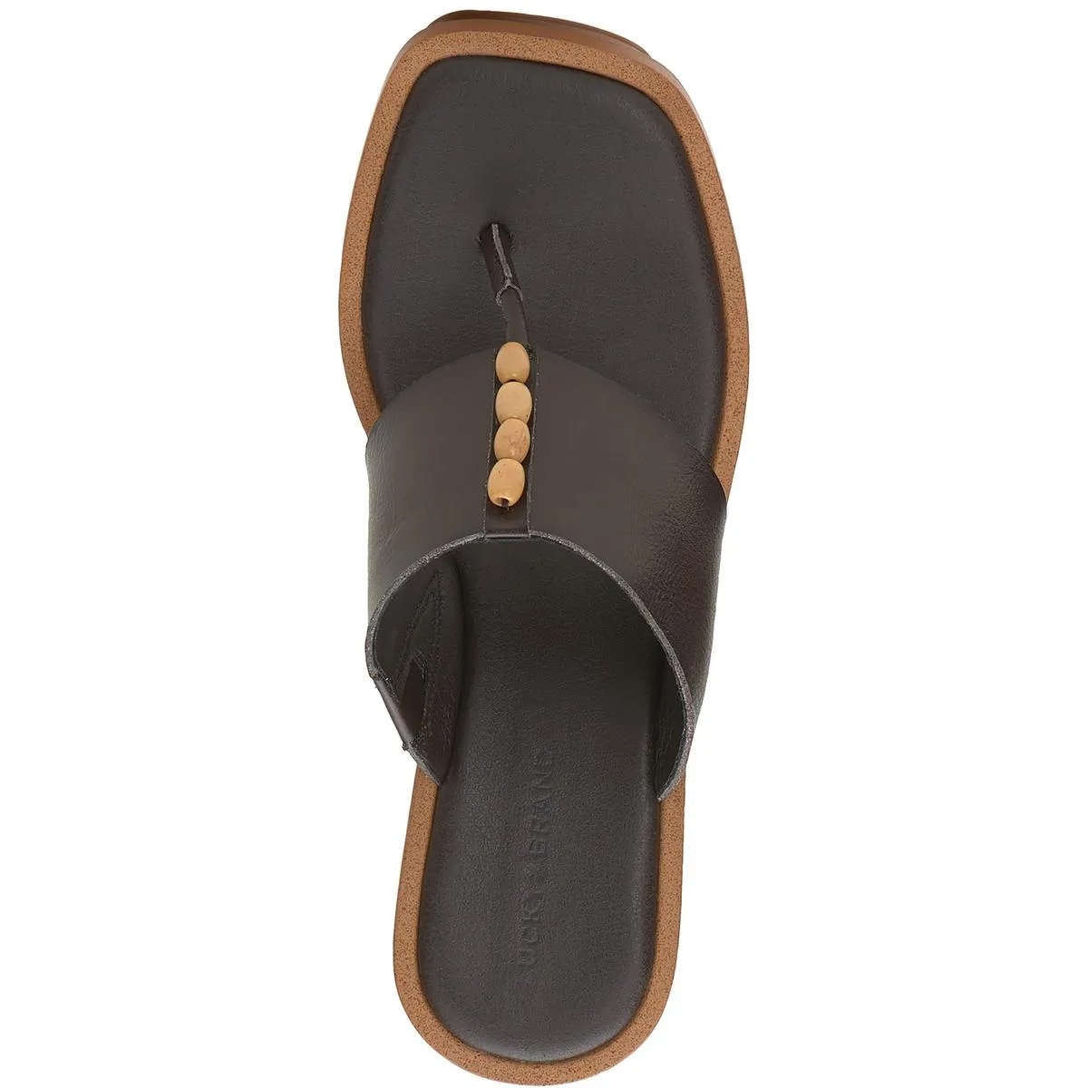 Womens Faux Leather Clog Platform Sandals