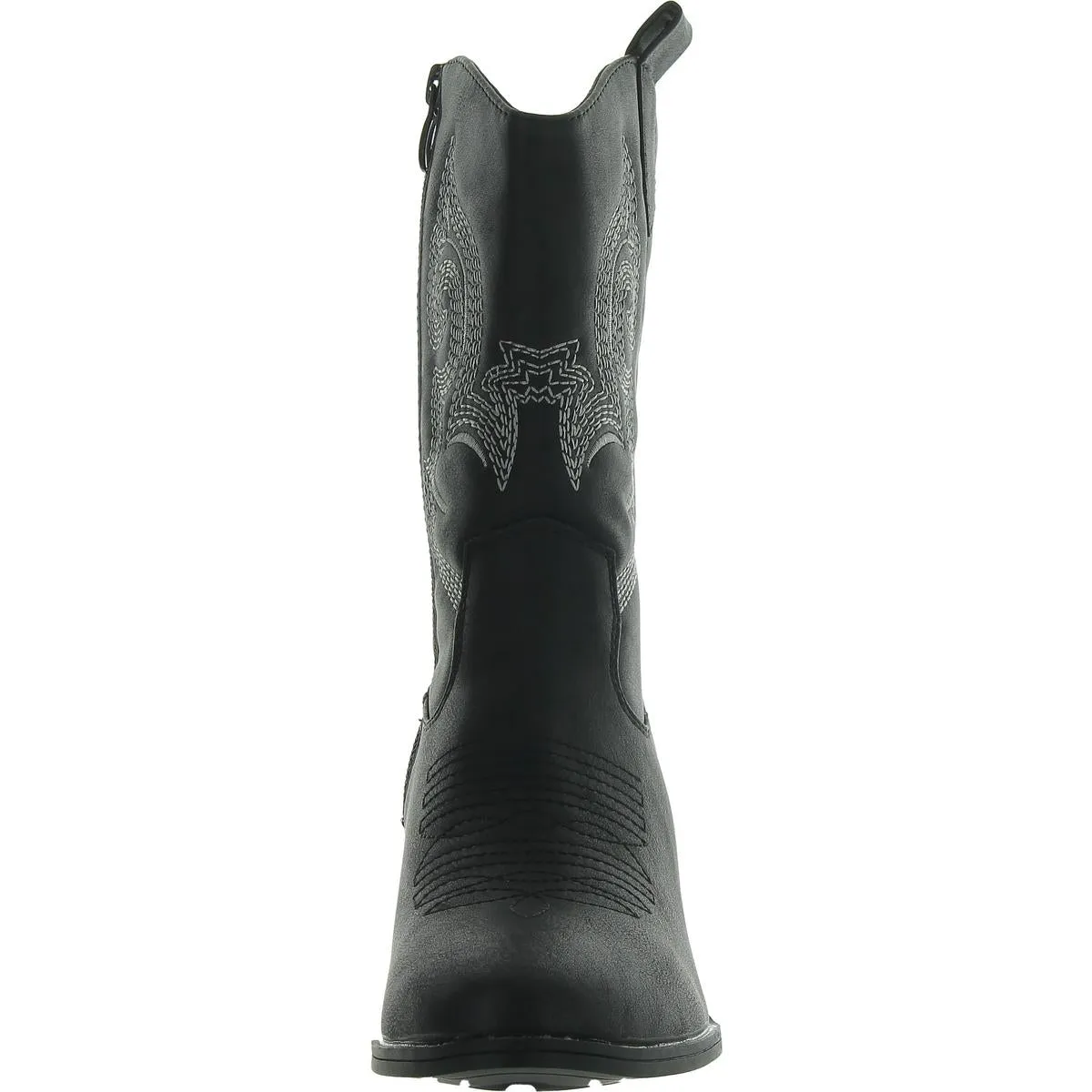 Womens Faux Leather Embroidered Cowboy, Western Boots