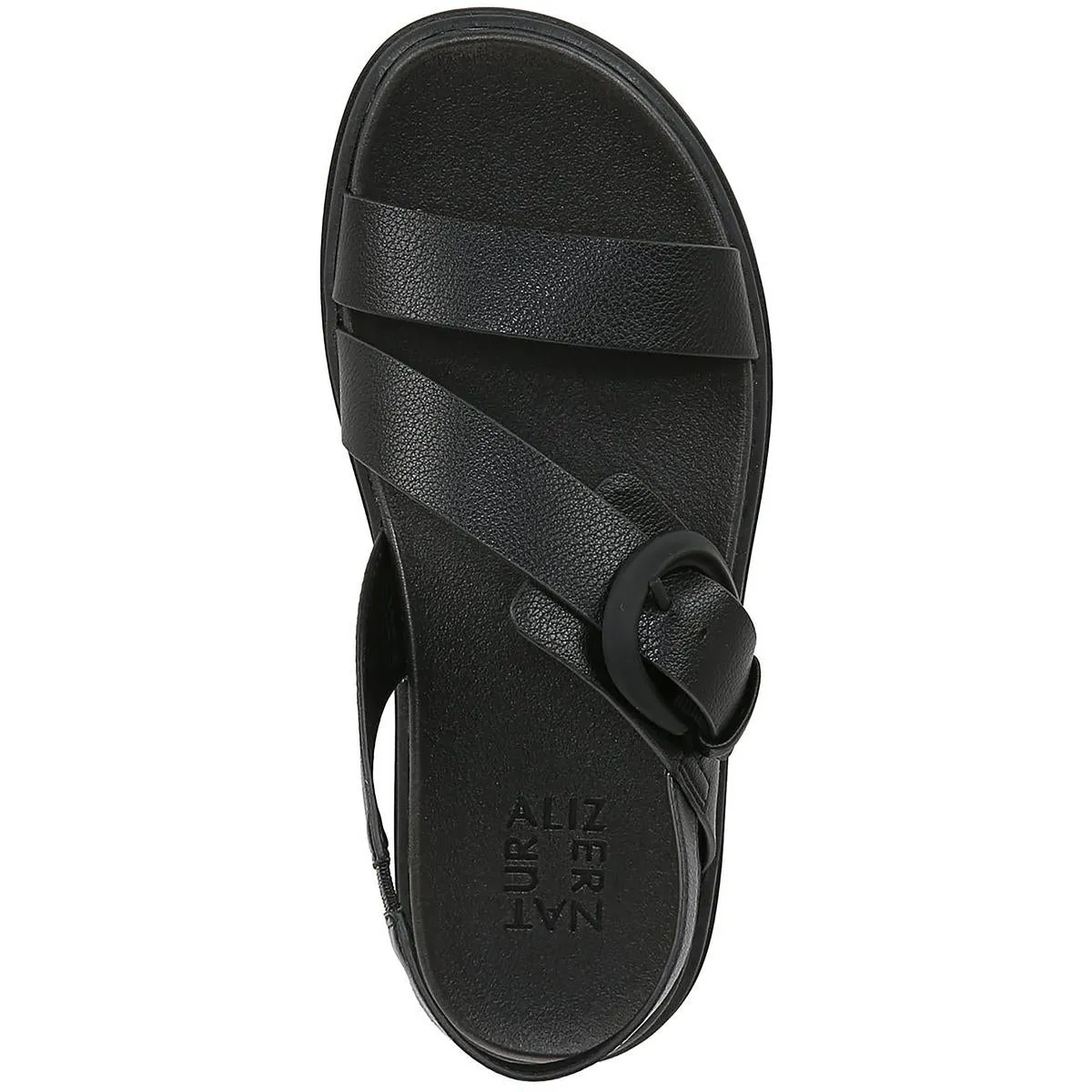 Womens Faux Leather Flat Slingback Sandals