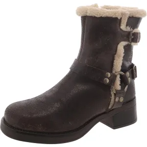 Womens Faux leather Lugged Sole Winter & Snow Boots