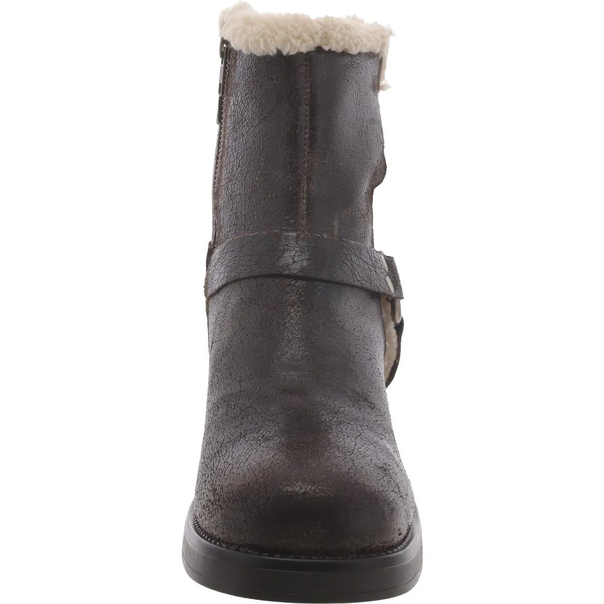 Womens Faux leather Lugged Sole Winter & Snow Boots
