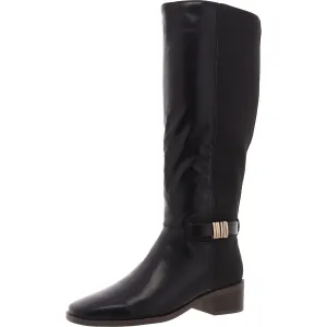 Womens Faux Leather Mid-Calf Boots