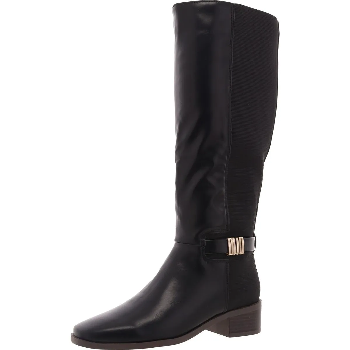 Womens Faux Leather Mid-Calf Boots