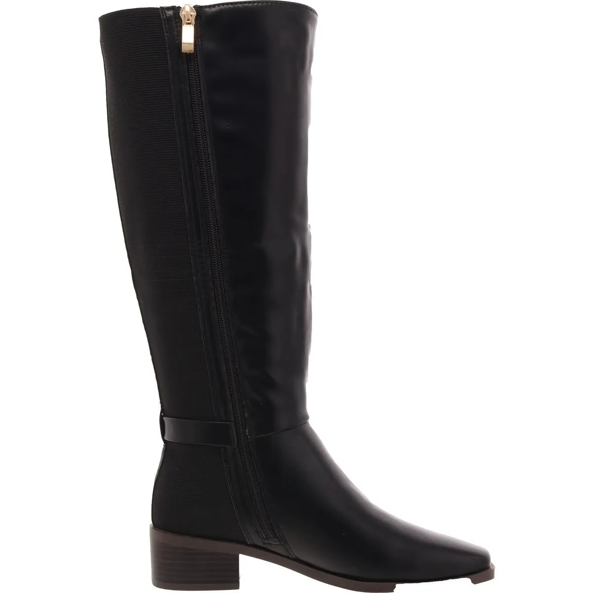 Womens Faux Leather Mid-Calf Boots