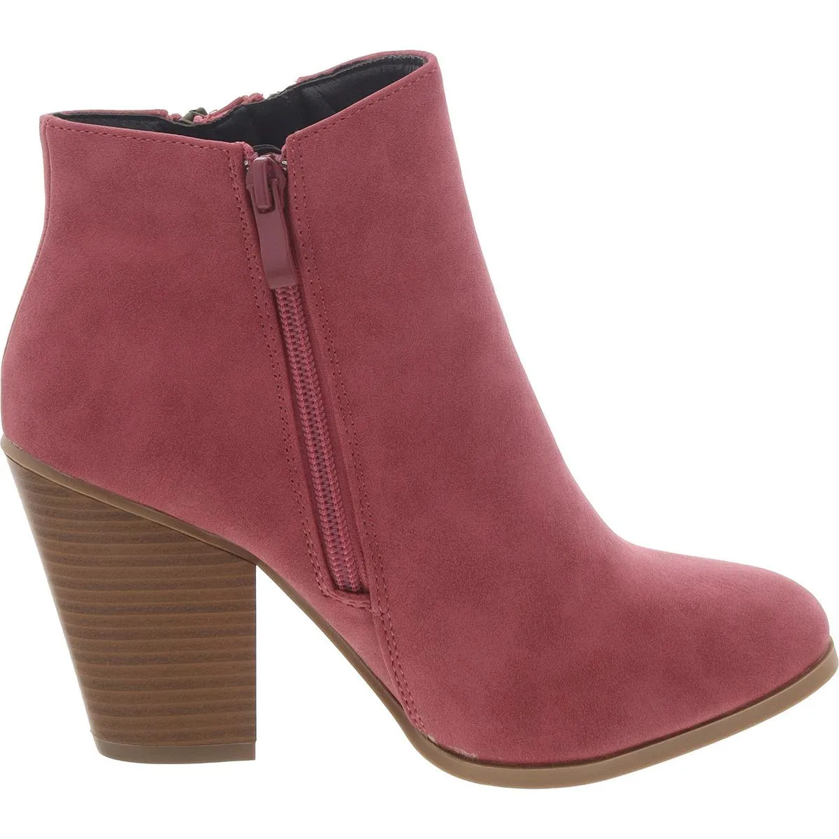 Womens Faux Leather Padded Insole Booties