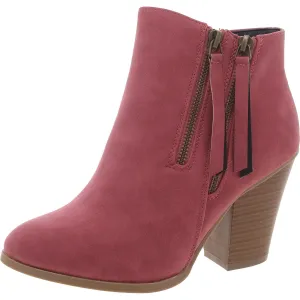 Womens Faux Leather Padded Insole Booties