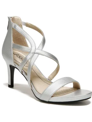 Womens Faux Leather Slip On Heels