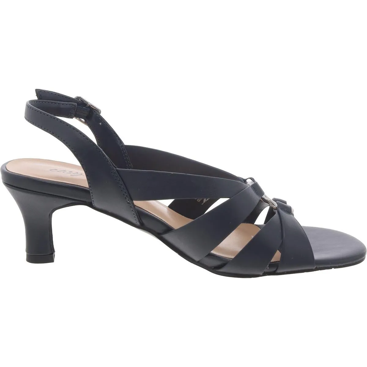 Womens Faux Leather Strappy Slingback Sandals