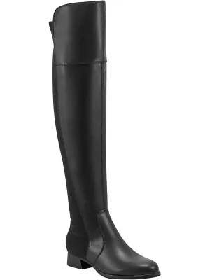 Womens Faux Leather Tall Over-The-Knee Boots