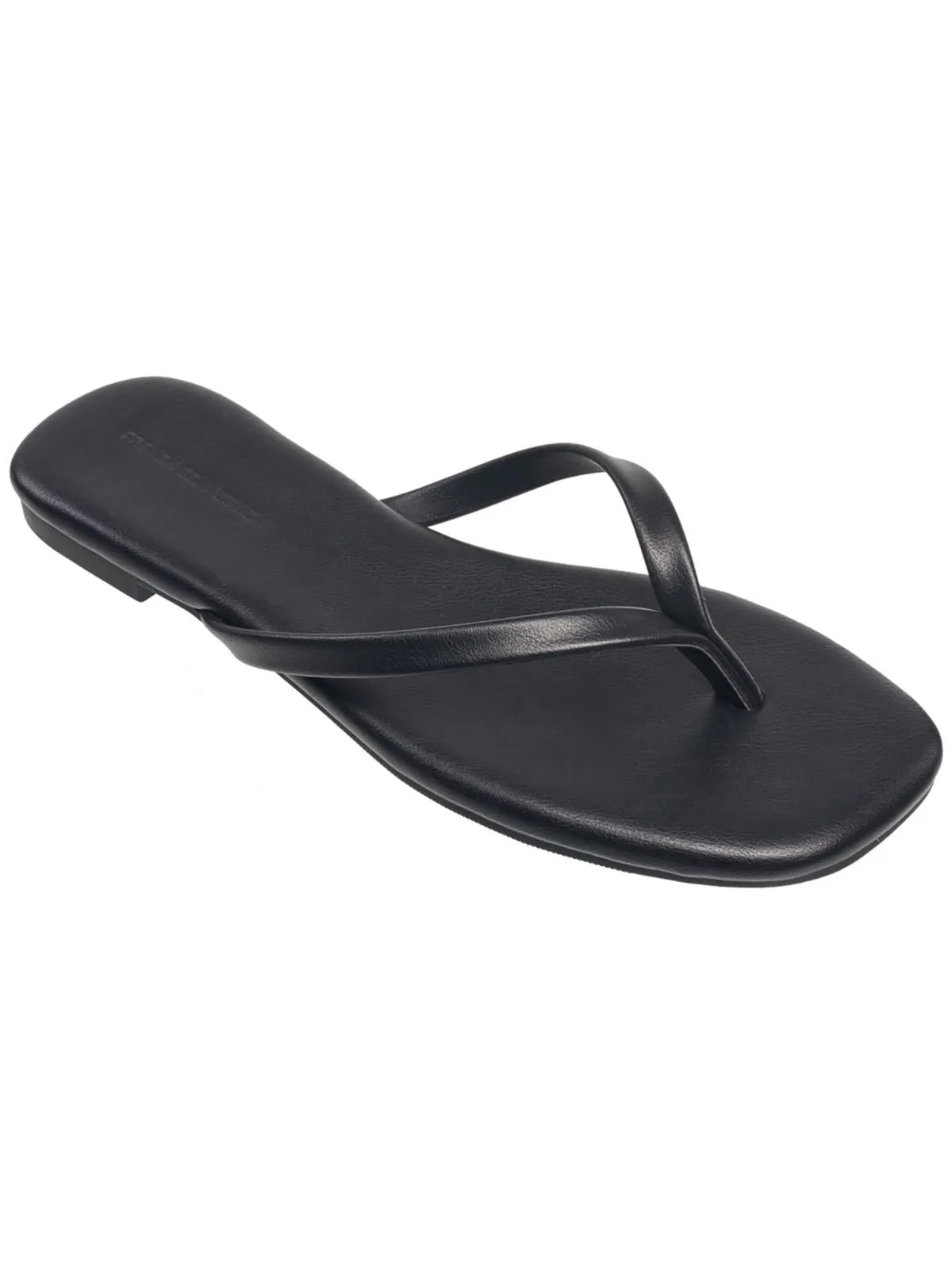 Womens Faux Leather Thong Flip-Flops