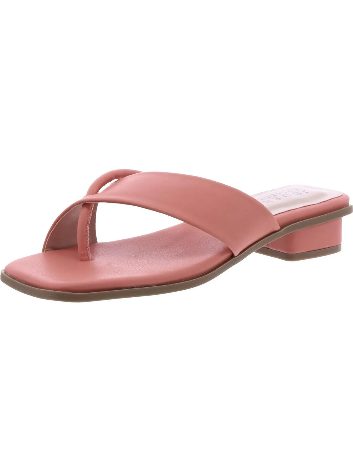 Womens Faux Leather Thong Sandals