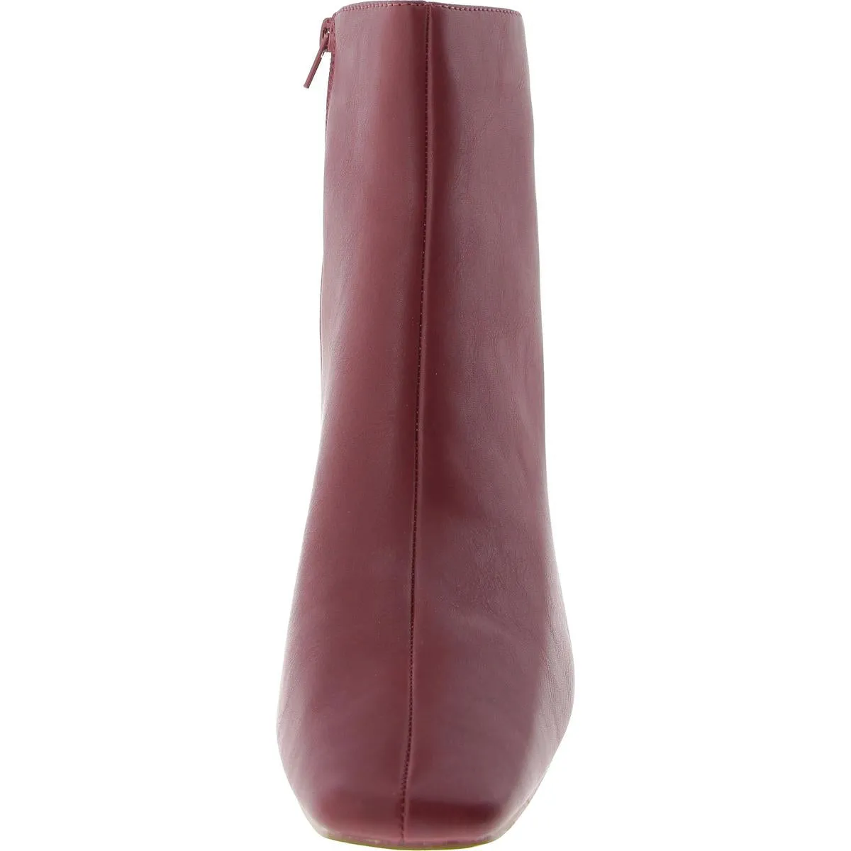 Womens Faux Leather Zip Up Ankle Boots