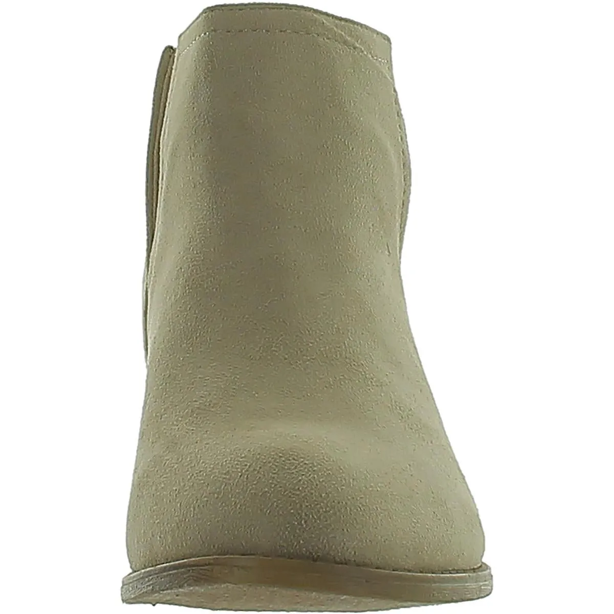 Womens Faux Suede Block Heel Ankle Boots