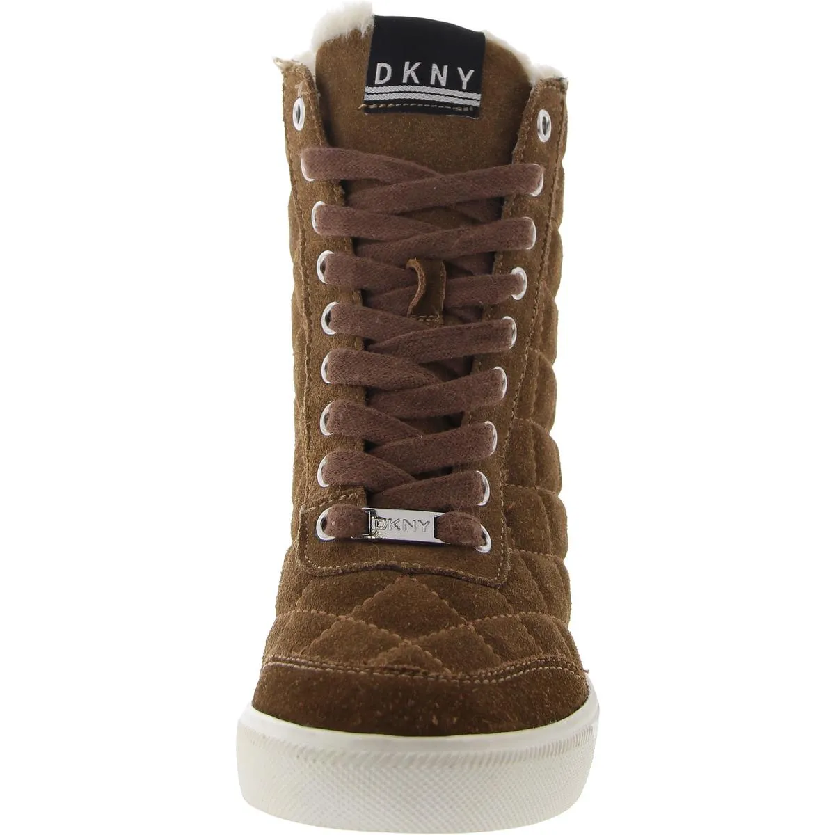 Womens Faux Suede Faux Fur Lined Ankle Boots