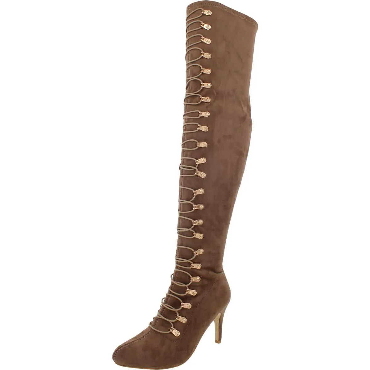 Womens Faux Suede Tall Over-The-Knee Boots