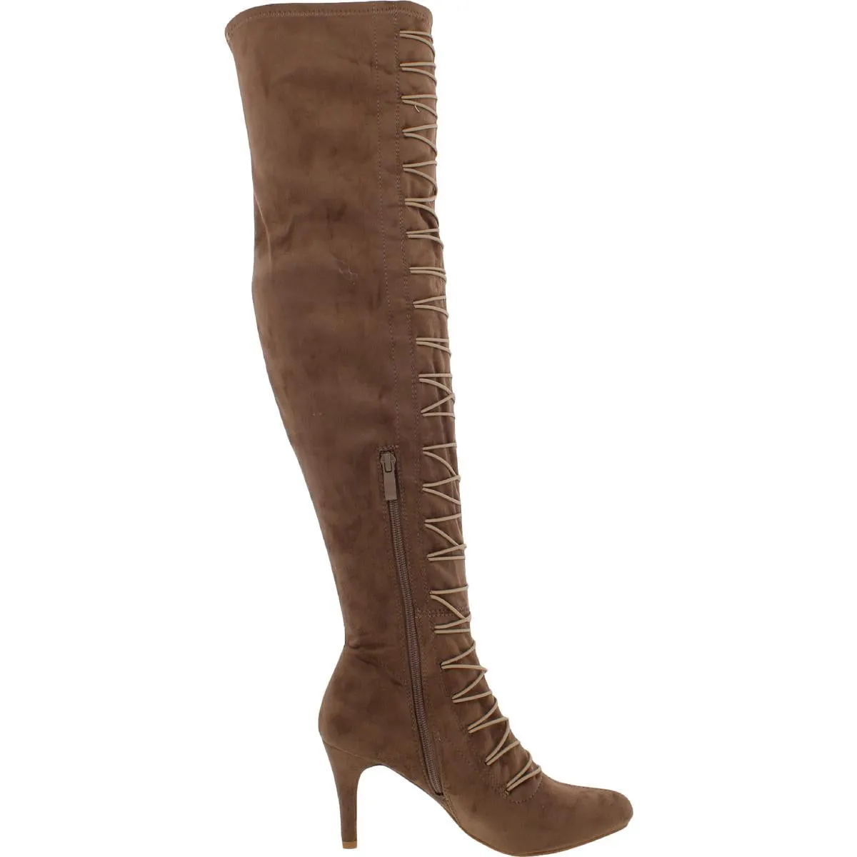 Womens Faux Suede Tall Over-The-Knee Boots