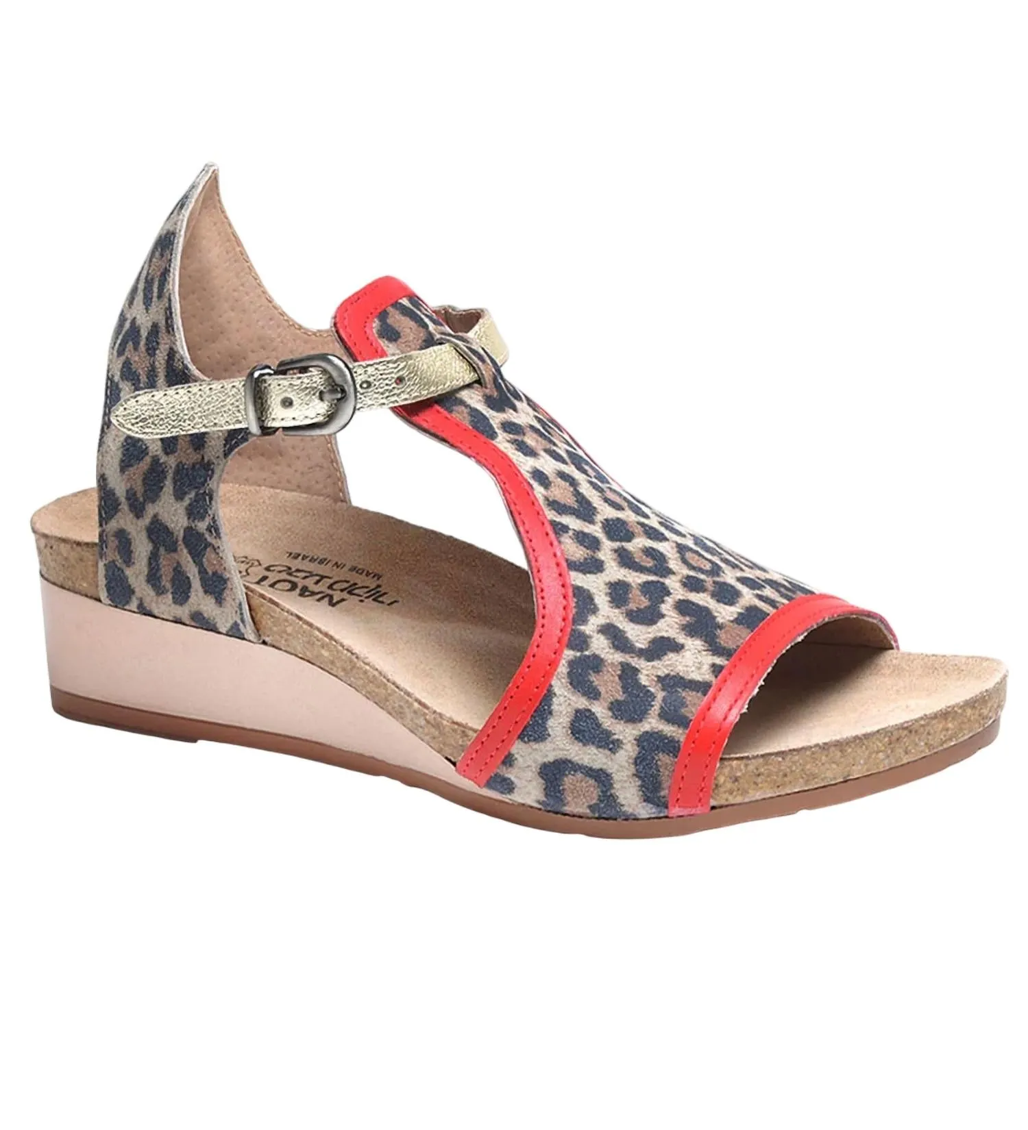 Women's Fiona Sandal In Cheetah/red/gold