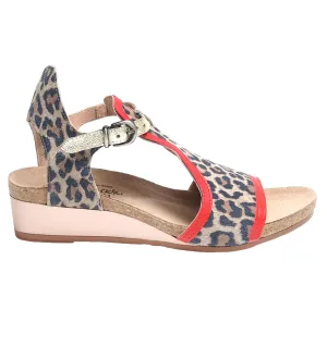 Women's Fiona Sandal In Cheetah/red/gold