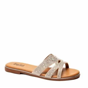 Women's Flair Flat Sandals In Clear Crystal
