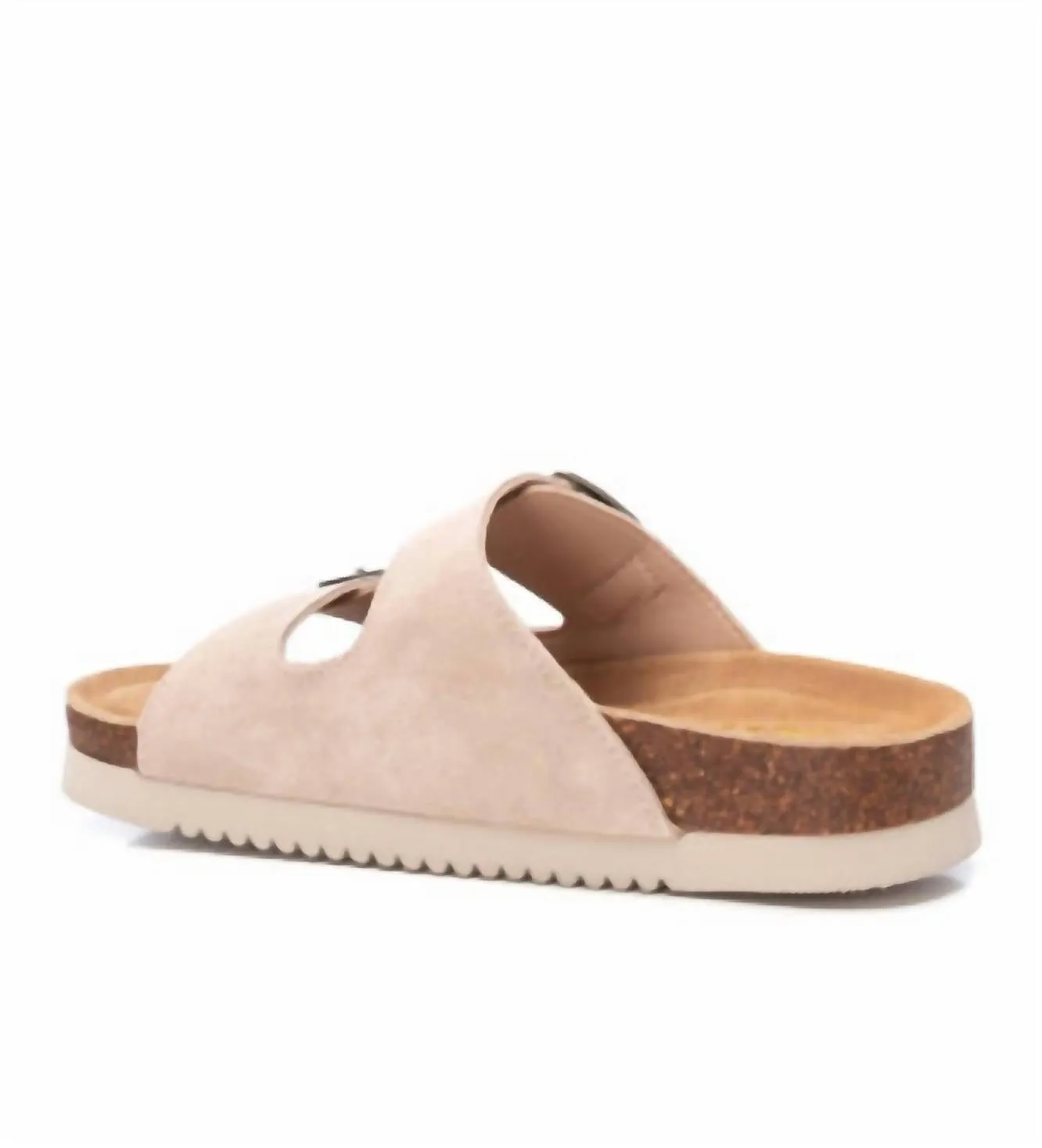 Women's Flat Sandals In Beige