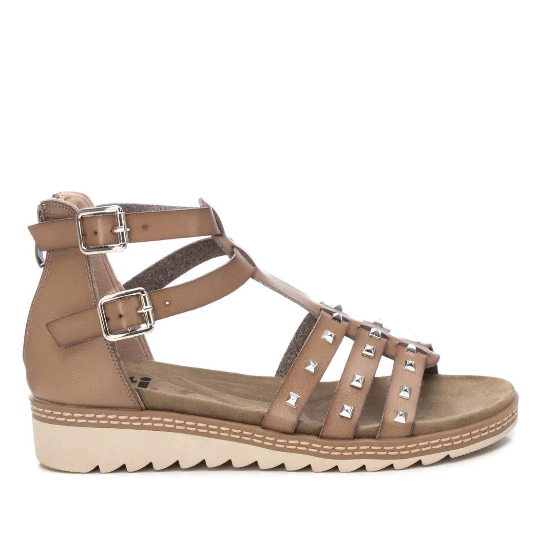 Women's Flat Sandals With Gold Studs By XTI_