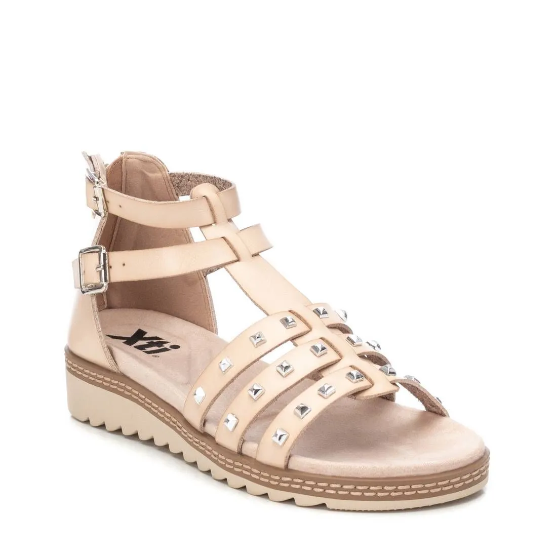 Women's Flat Sandals With Gold Studs By XTI_