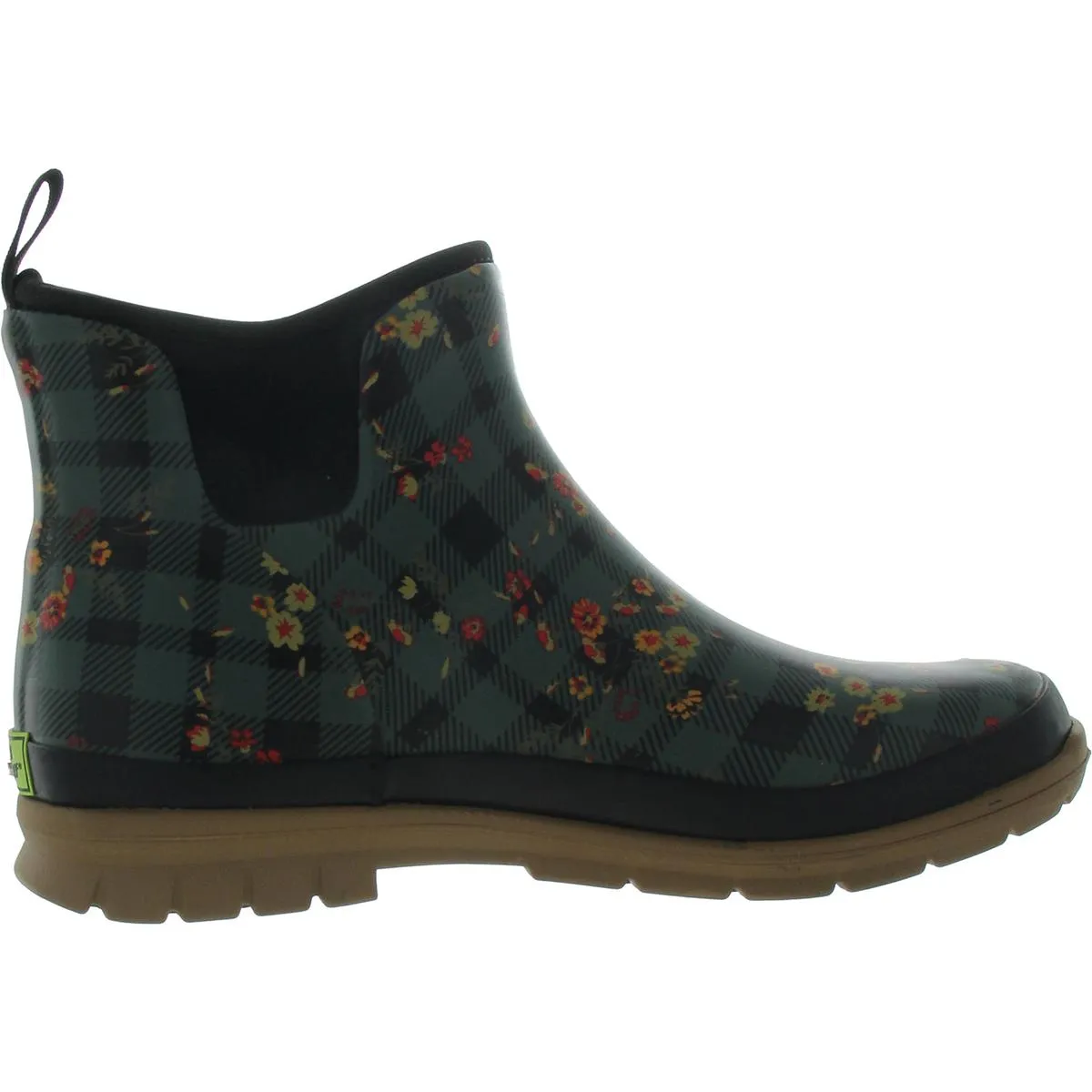 Womens Floral Print Rubber Rain Boots