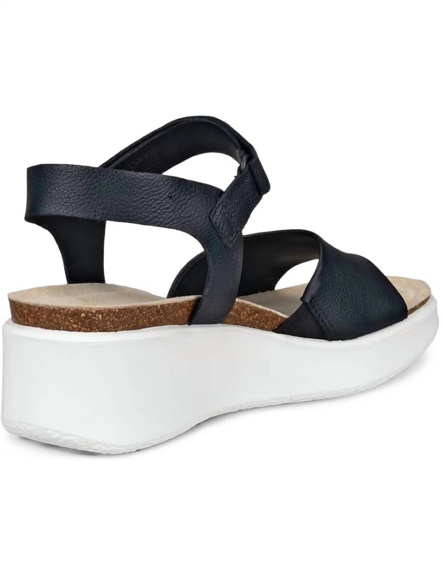 Women's Flowt Wedge Cork Sandals In Black
