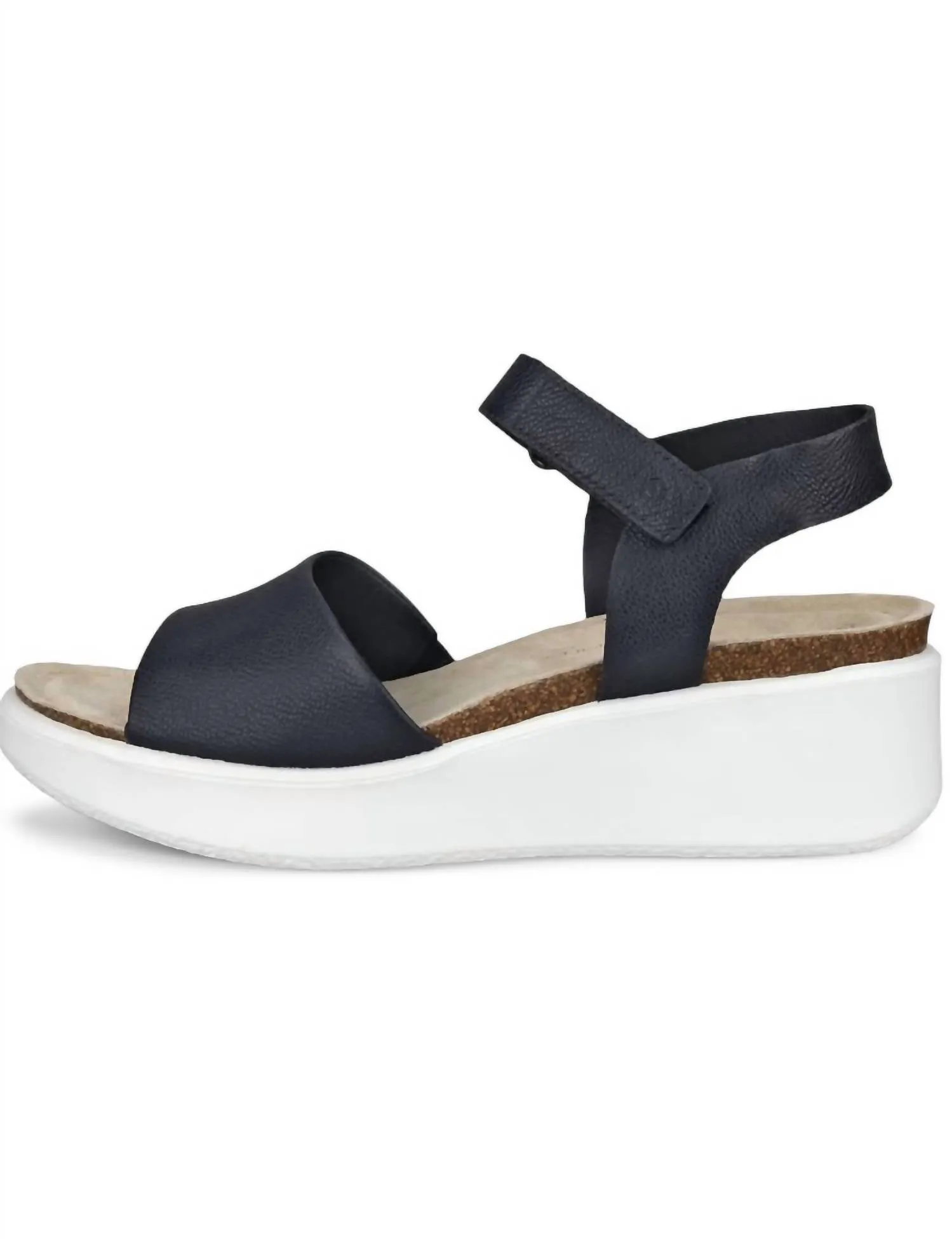 Women's Flowt Wedge Cork Sandals In Black