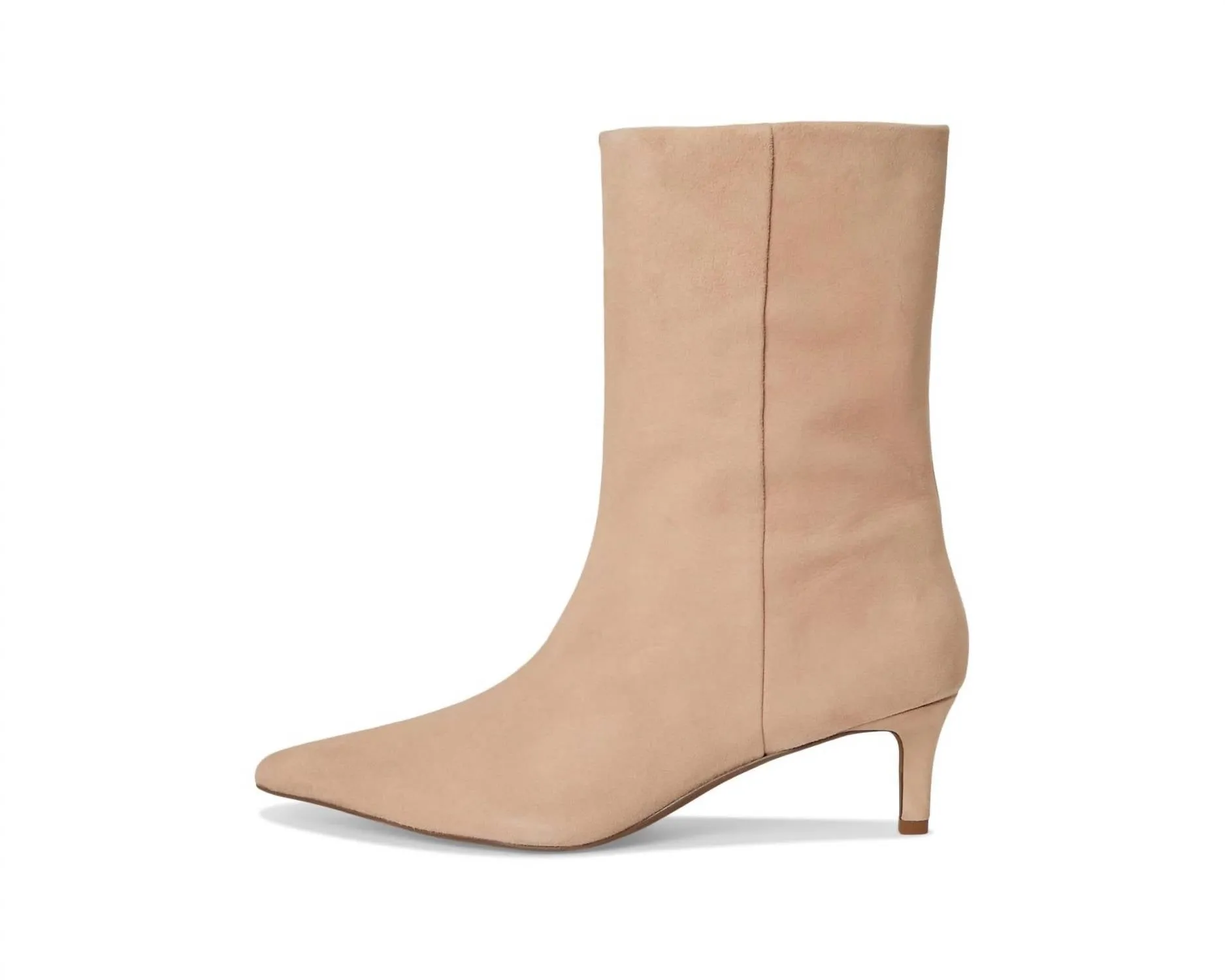 Women's Game Changer Heeled Boot In Buff Suede