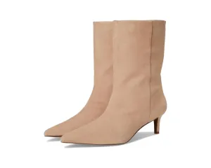 Women's Game Changer Heeled Boot In Buff Suede