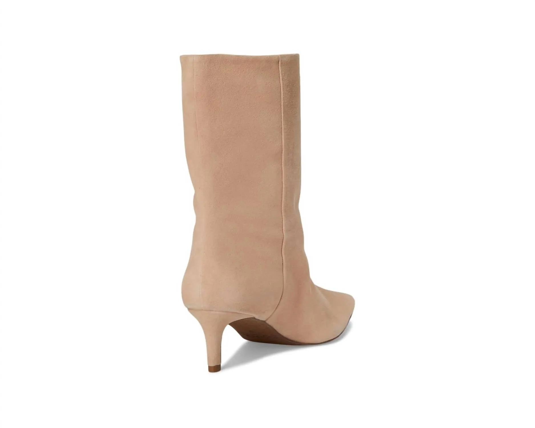 Women's Game Changer Heeled Boot In Buff Suede