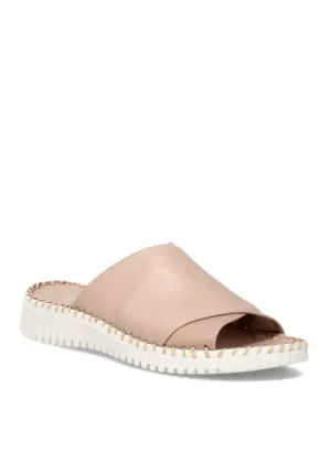 Women's Gloria Leather Slide Sandal In Taupe