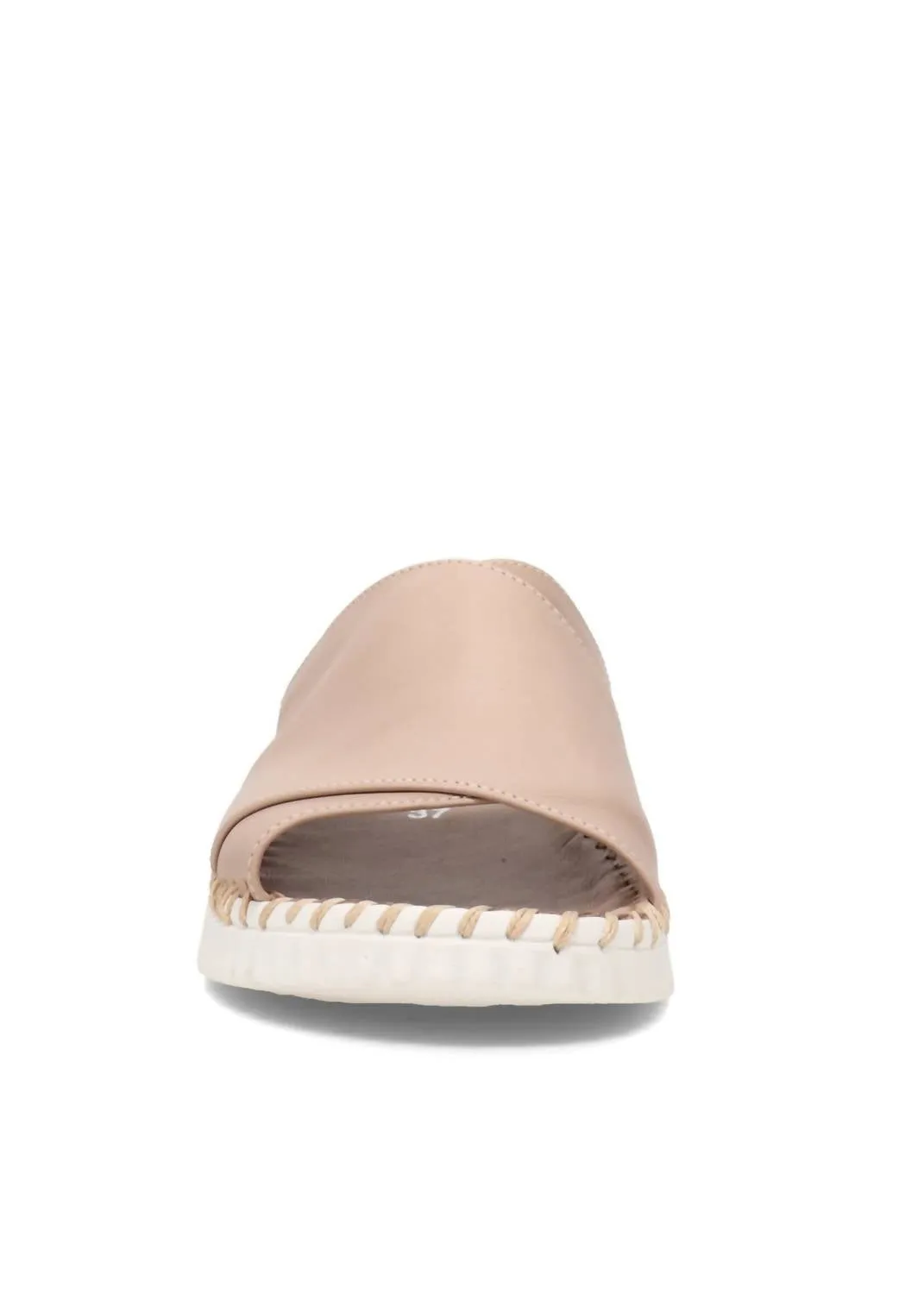 Women's Gloria Leather Slide Sandal In Taupe