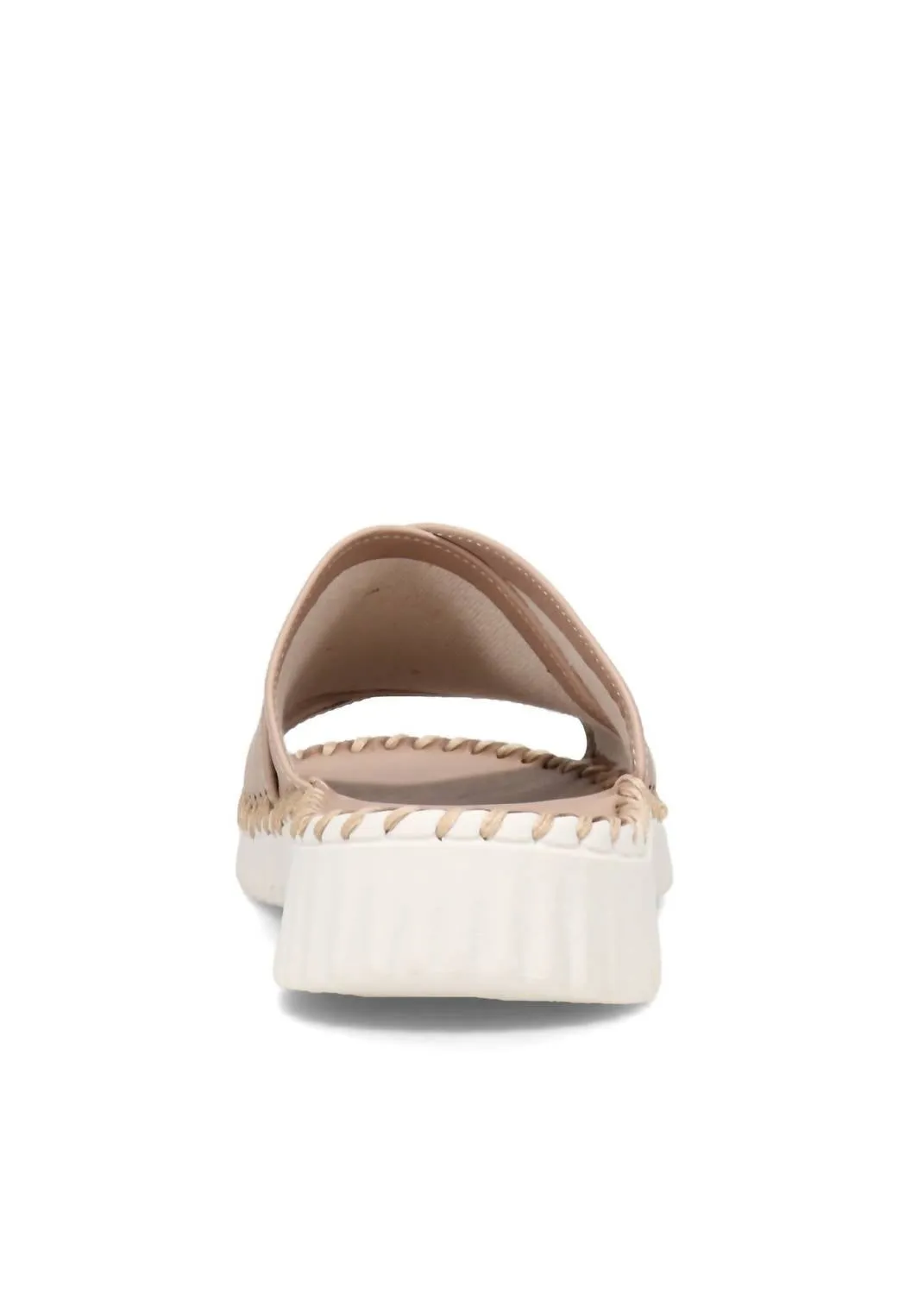 Women's Gloria Leather Slide Sandal In Taupe