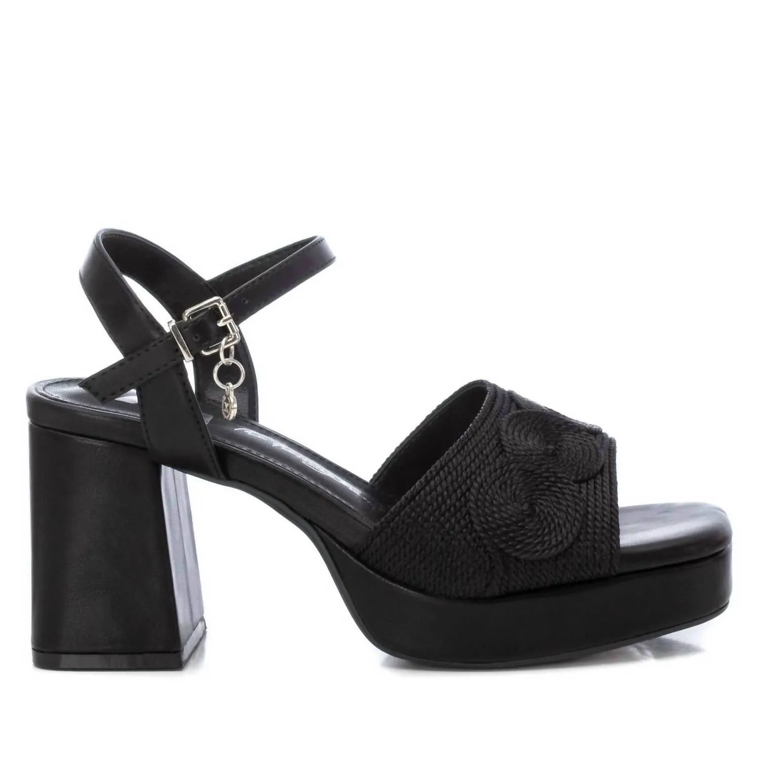 Women's Heeled Platform Sandals In Black