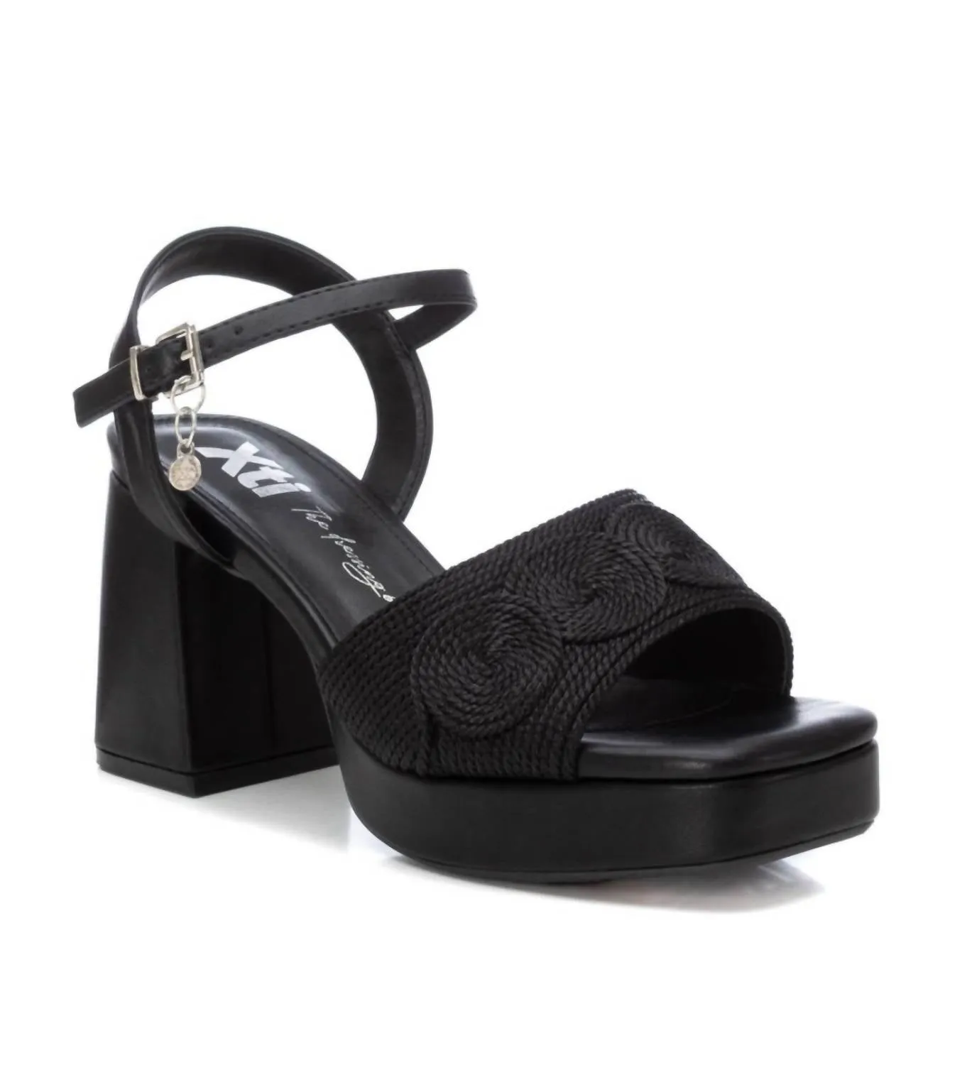 Women's Heeled Platform Sandals In Black