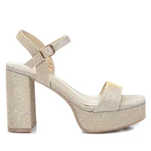 Women's Heeled Platform Sandals In Gold