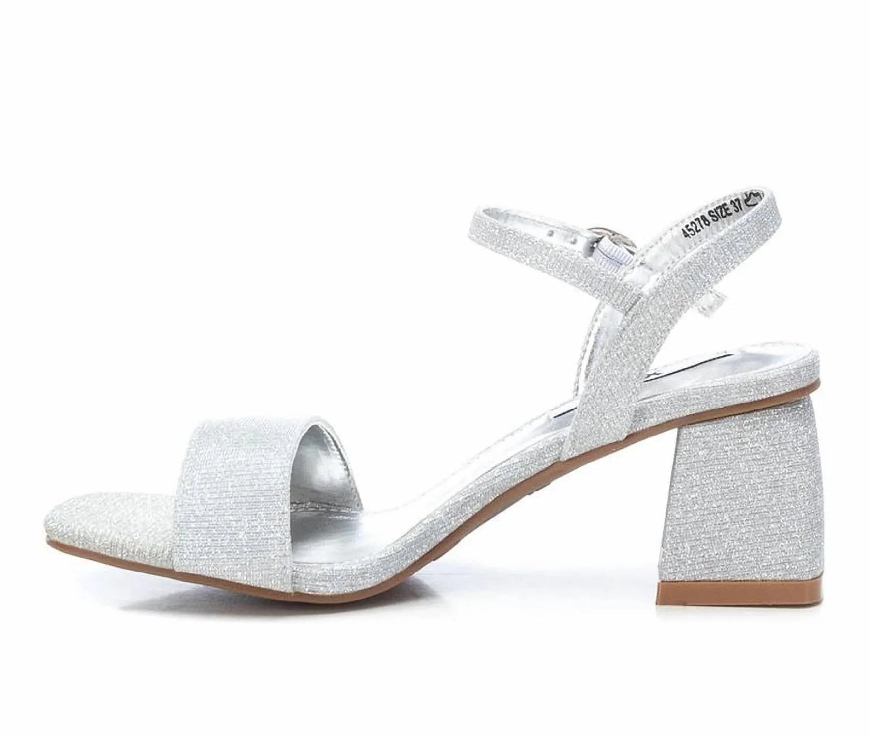 Women's Heeled Sandals In Silver