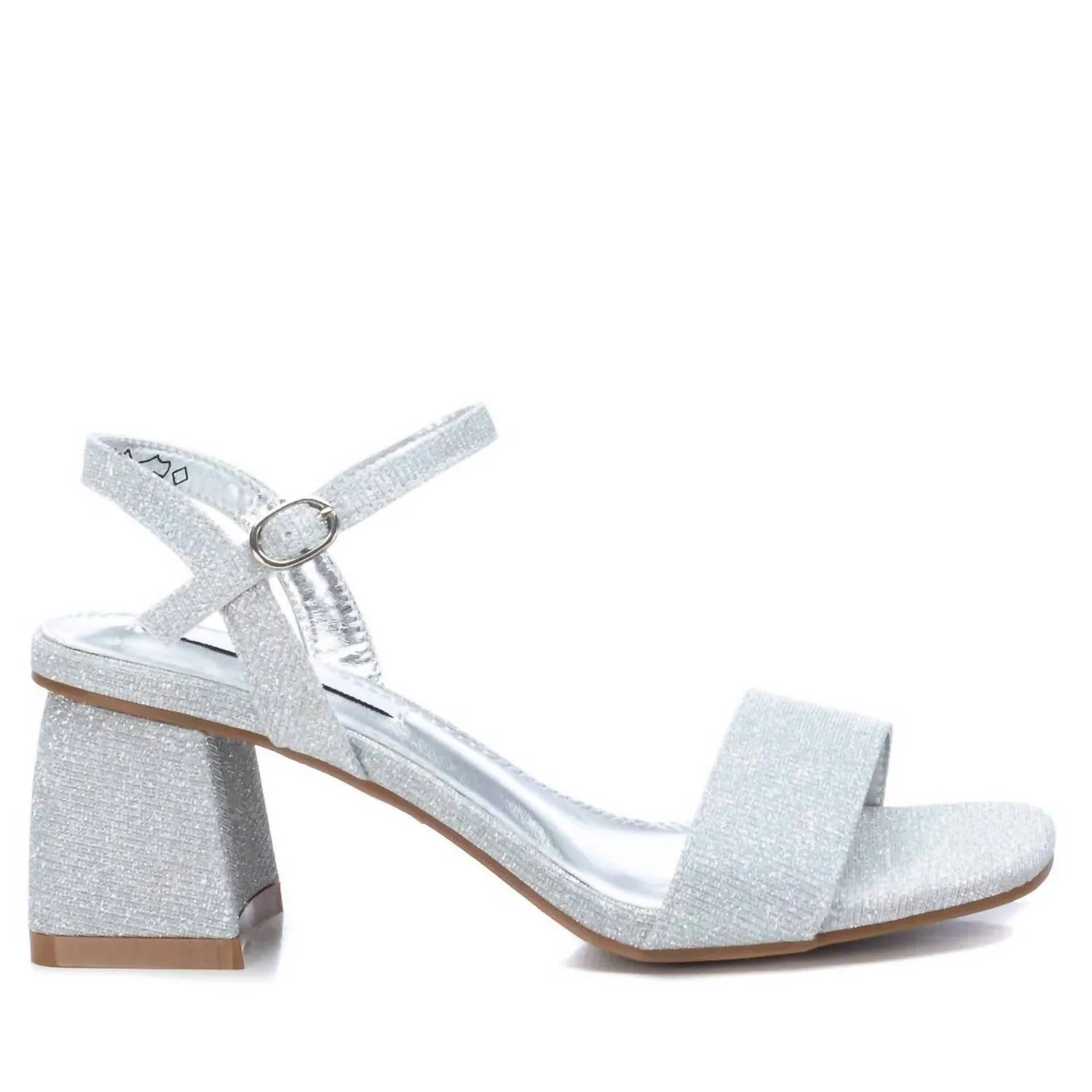 Women's Heeled Sandals In Silver