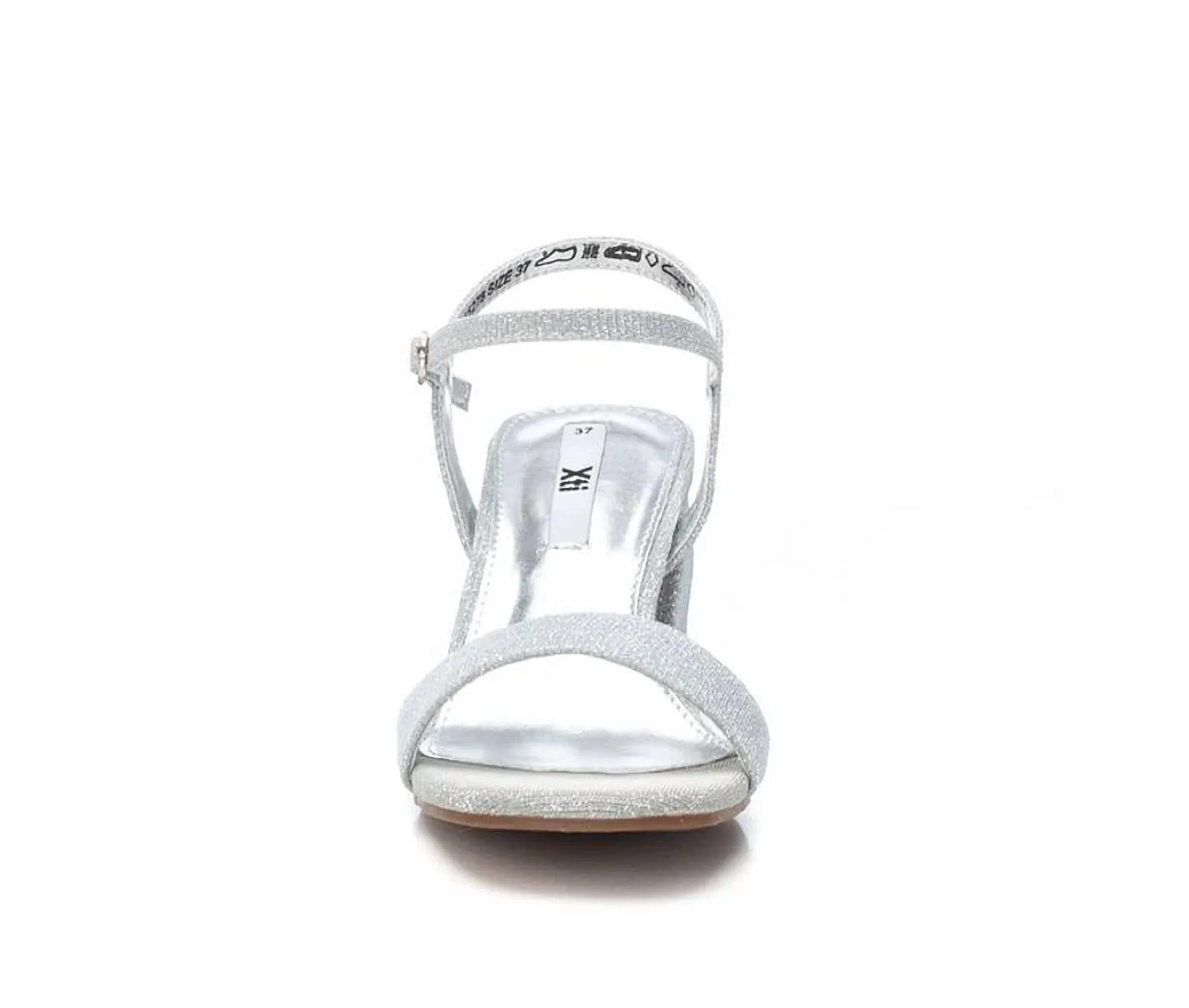 Women's Heeled Sandals In Silver