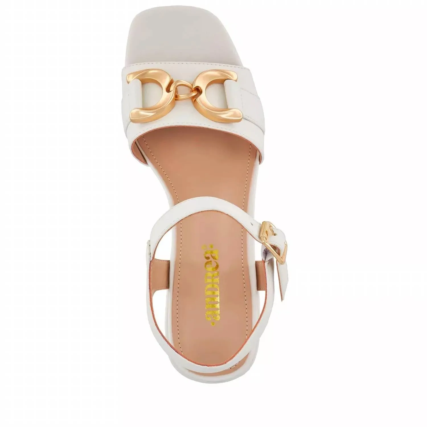 Women's High Heel Ankle Strap Sandal In White