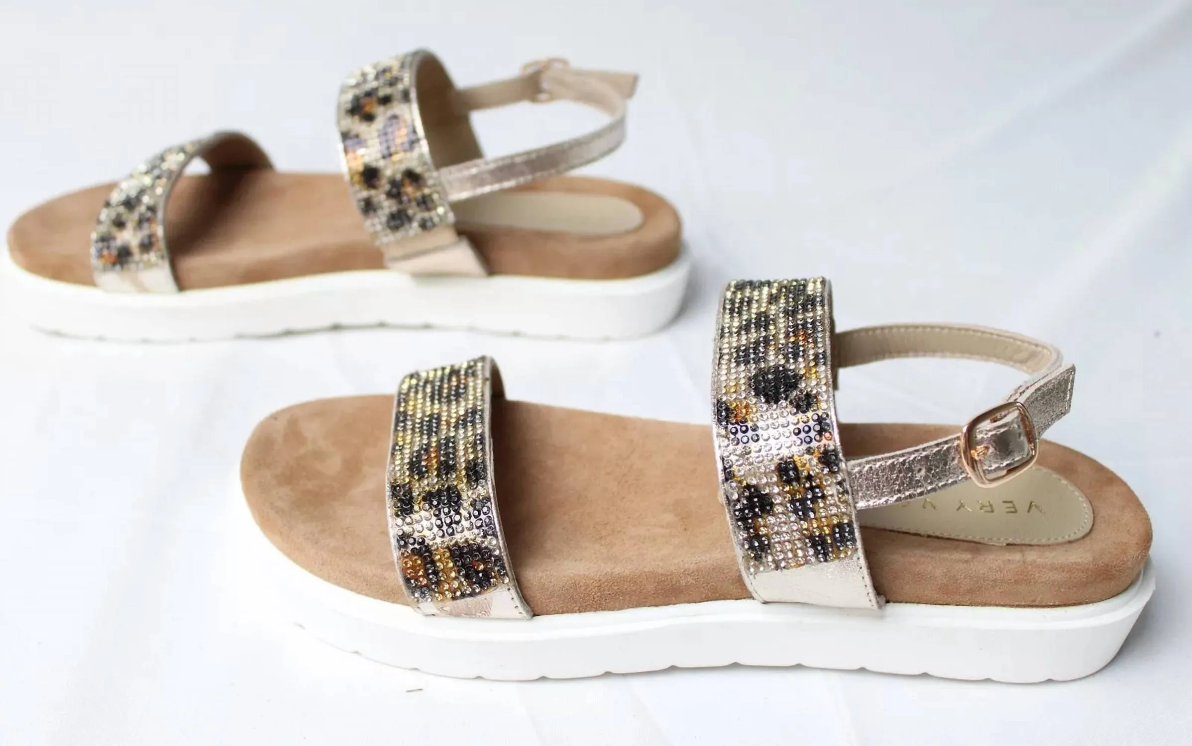 Women's Hotness Rhinestone Slingback Sandals In White