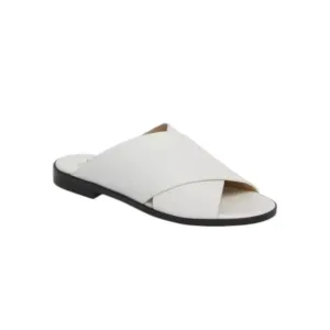 Women's Idinia Flat In White Leather