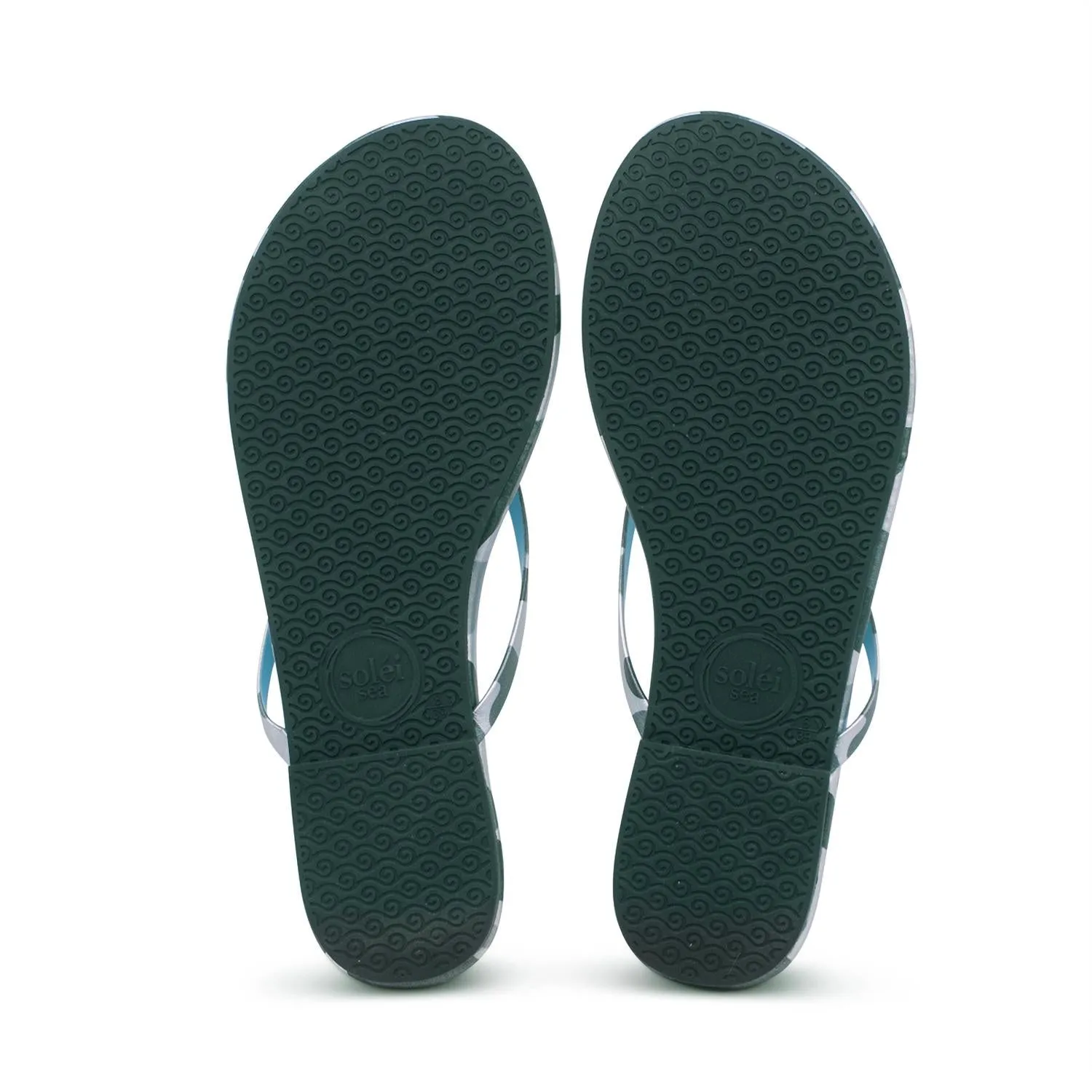 Women's Indie Sandals In Camo Silver Black With Blue