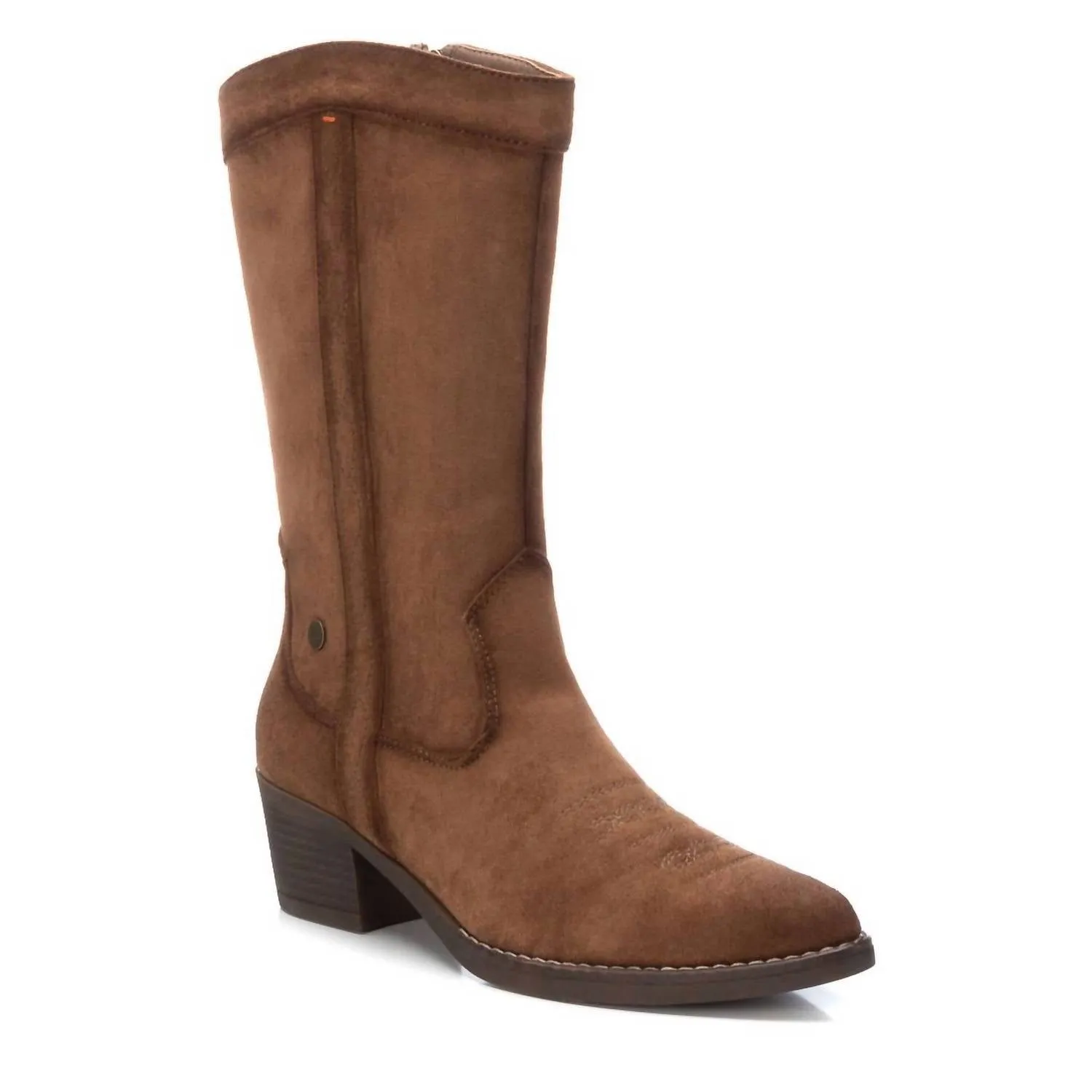 Women's Italian Western Boots In Camel