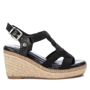 Women's Jute Wedge In Black