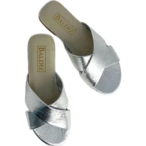 Women's Kate Slide Sandal In Silver