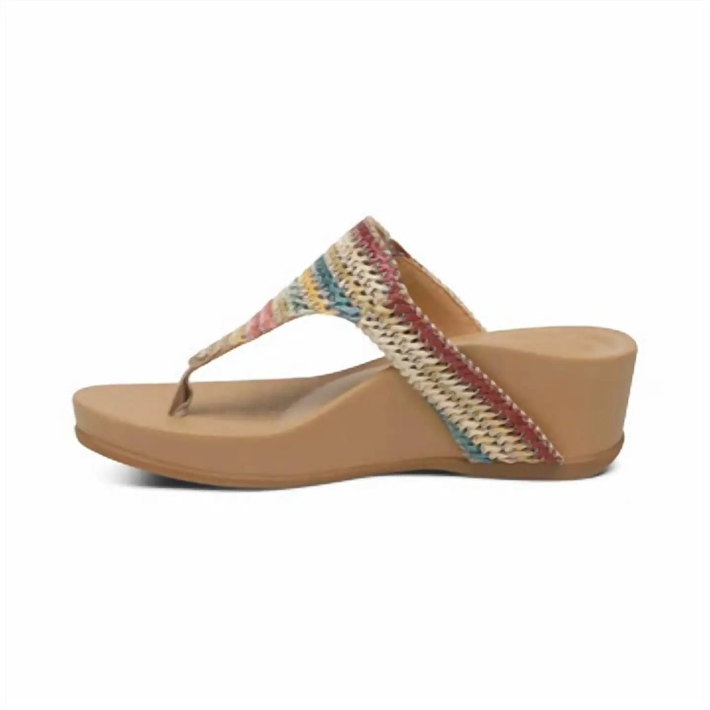 Women's Kate Thong Wedge Sandal In Multi Woven