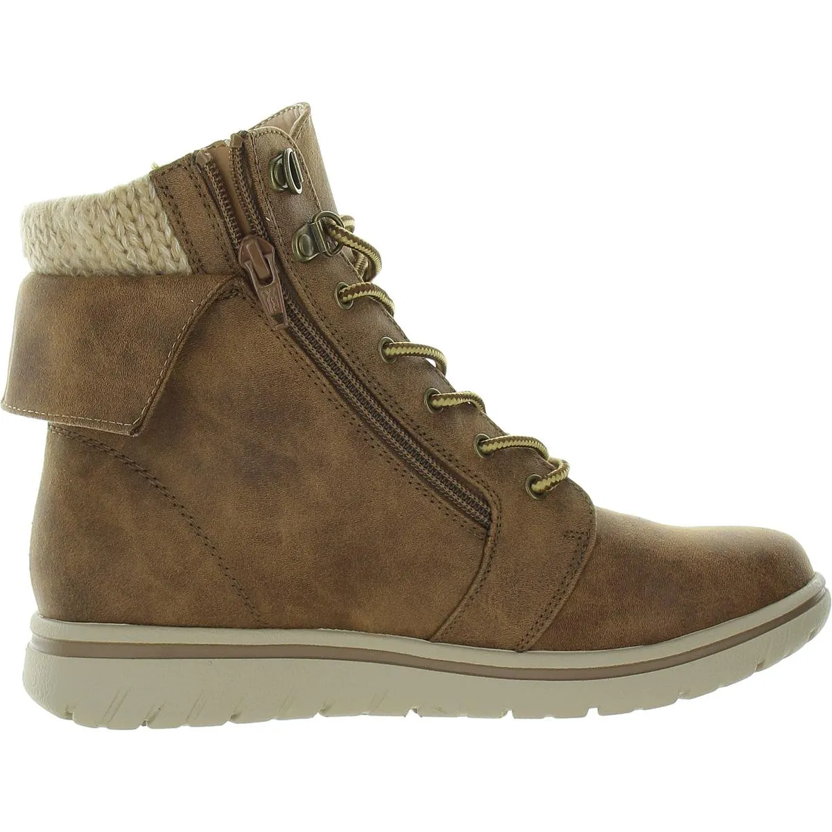 Womens Lace-Up Man Made Winter & Snow Boots